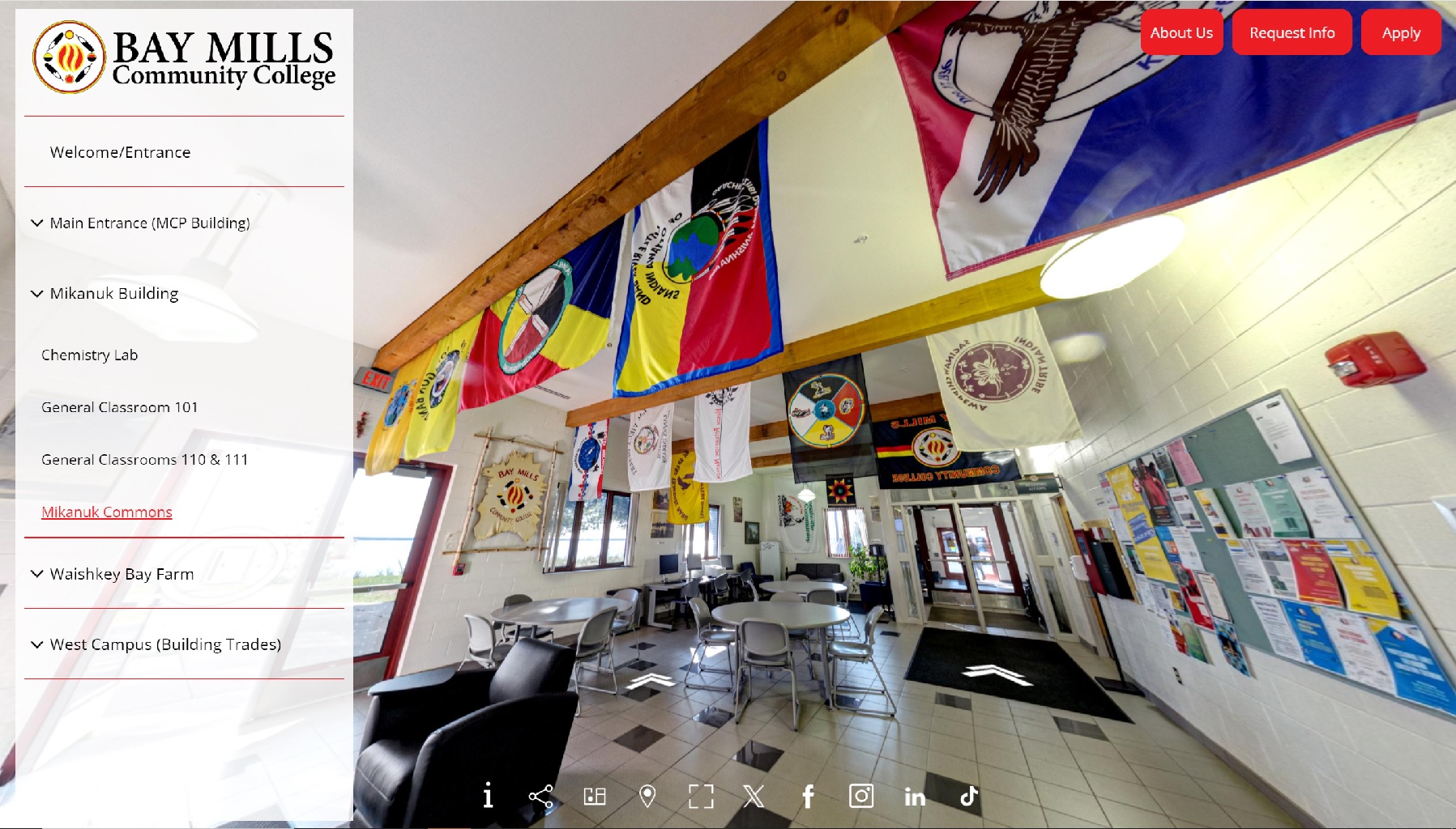 Snapshot of Mikinuk Commons in the Virtual Tour