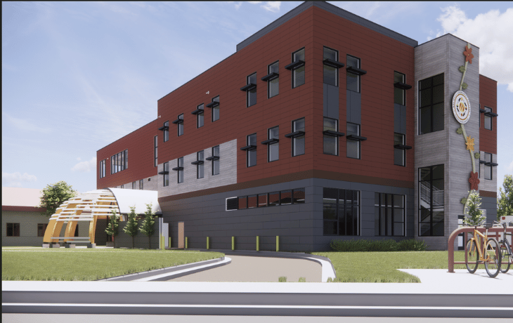 Projected sample of the to-be constructed Allied Health Facility at Bay Mills Community College